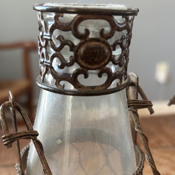 Vintage Glass Bottles with Cork and Metal Accents - Picture 4 of 7